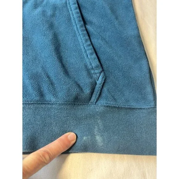 Nike Men Small Polar Fleece Windrunner Full Zip Hoodie Jacket Blue Black - Picture 8 of 9